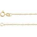 14K Yellow Gold 1.25 mm Figaro 20" Chain