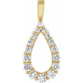 14K Yellow Gold 1/3 CTW Lab-Grown Diamond Pendant