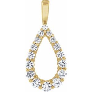 14K Yellow Gold 1/3 CTW Lab-Grown Diamond Pendant