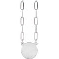 Sterling Silver Engravable Disc 16" Necklace