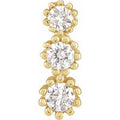 14K Yellow Gold 1/8 CTW Natural Diamond Three-Stone Pendant