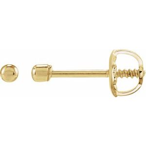 14K Yellow Gold Youth Bead Earrings