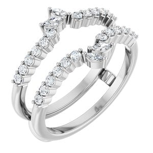 14K White Gold 1/2 CTW Lab-Grown Diamond Ring Guard