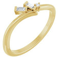 14K Yellow Gold .06 CTW Natural Diamond Bypass Ring