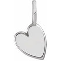Sterling Silver Engravable Sideways Heart Pendant
