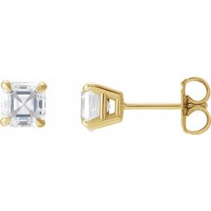 14K Yellow Gold 5/8 CTW Natural Diamond Earrings