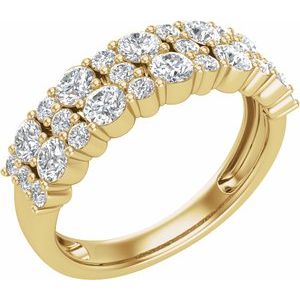14K Yellow Gold 1 1/6 CTW Lab-Grown Diamond Anniversary Band