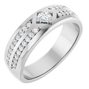 14K White Gold 1/2 CTW Lab-Grown Diamond Band