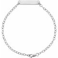 Sterling Silver Engravable Bar 7" Bracelet