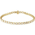 14K Yellow Gold Vermeil 6 CTW Lab-Grown Diamond Line 7" Bracelet