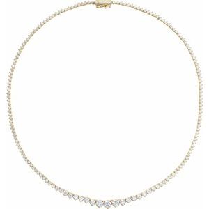 14K Yellow Gold Vermeil 9 1/2 CTW Lab-Grown Diamond Line 16 1/2" Necklace