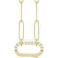 14K Yellow Gold .08 CTW Natural Diamond Charm 16" Necklace