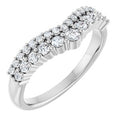14K White Gold 3/8 CTW Lab-Grown Diamond Contour Band