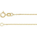 14K Yellow Gold 1 mm Diamond-Cut Anchor 24" Chain