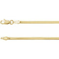 14K Yellow Gold 1.95 mm Oval Snake 20" Chain