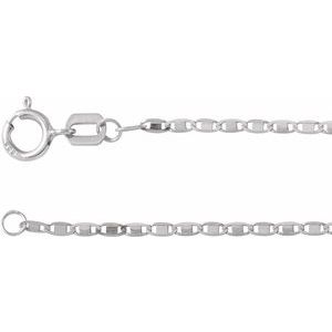 Sterling Silver 1.3 mm Mirror 24" Chain