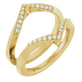 14K Yellow Gold 1/6 CTW Natural Diamond Ring Guard