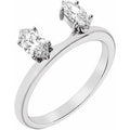 14K White Gold 1/2 CTW Lab-Grown Diamond Wrap-Style Ring Enhancer