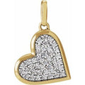 14K Yellow Gold Vermeil 1/4 CTW Lab-Grown Diamond Heart Charm/Pendant