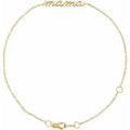 14K Yellow Gold Mama 6 1/2-7 1/2" Bracelet