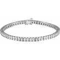 14K White Gold 4 CTW Lab-Grown Diamond Line 7 1/4" Bracelet