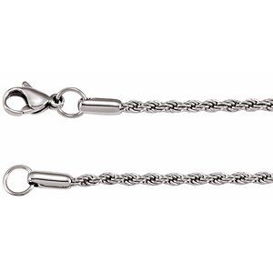 Stainless Steel 2.4 mm Rope 20" Chain