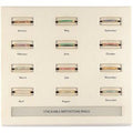 10K Yellow Gold Natural & Lab-Grown Birthstone 12-Piece Stackable Ring Selling System