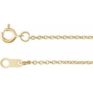 14K Yellow Gold-Filled 1 mm Cable 24" Chain