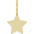 10K Yellow Gold Engravable Star Charm/Pendant