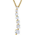 14K Yellow Gold 1/2 CTW Natural Diamond Journey 18" Necklace