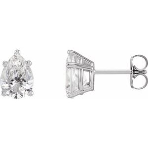 Sterling Silver 2 CTW Lab-Grown Diamond Stud Earrings