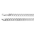 Sterling Silver 4.5 mm Hollow Curb 8" Chain