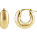 14K Yellow Gold Electroform 20 mm Hoop Earrings