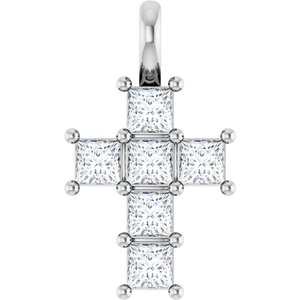 14K White Gold 1/2 CTW Lab-Grown Diamond Pendant