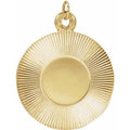 14K Yellow Gold Engravable Round Pendant