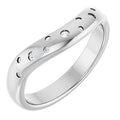 14K White Gold .08 CTW Lab-Grown Diamond Contour Band