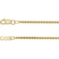 14K Yellow Gold 1.7 mm Serpentine 24" Chain