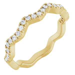 14K Yellow Gold 1/4 CTW Lab-Grown Diamond Matching Band
