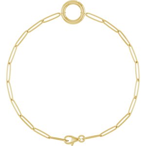 18K Yellow Gold-Plated Sterling Silver Charm 7" Bracelet
