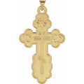 14K Yellow Gold 40x26 mm Orthodox Cross Pendant