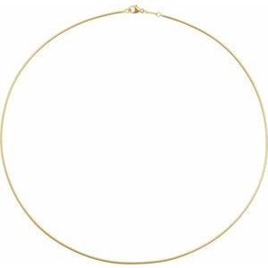 14K Yellow Gold 1.2 mm Boa Snake 16" Chain