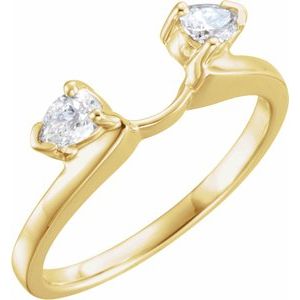 14K Yellow Gold 1/5 CTW Lab-Grown Diamond  Wrap-Style Enhancer