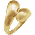 14K Yellow Gold Bypass Ring