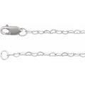 14K White Gold 1.9 mm Heart 16" Chain