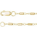 14K Yellow Gold 1.7 mm Satellite Bar Cable 20" Chain