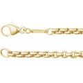 14K Yellow Gold 2.6 mm Rounded Box 24" Chain
