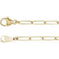 18K Yellow Gold 2.4 mm Paperclip-Style 24" Chain