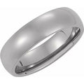 Titanium 6 mm Comfort-Fit Half Round Band Size 12