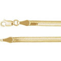 14K Yellow/White Gold  3.2 mm Reversible Diamond-Cut Snake 20" Chain