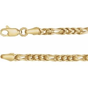 14K Yellow Gold 3.2 mm Franco 24" Chain